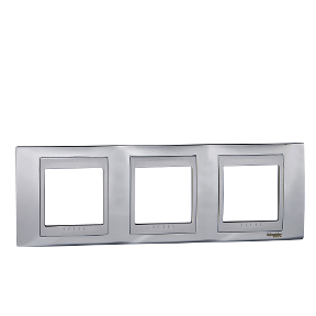 Unica Polished Chrome-Aluminum Triple Horizontal Frame-8420375115970