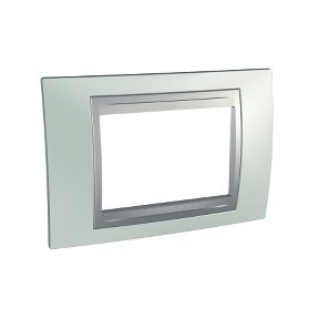 Three-module frame - Fluoride green/aluminy-8420375155419