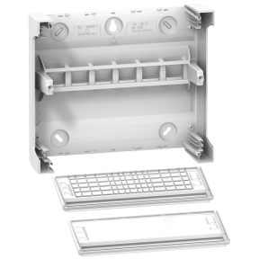 Mini Pragma Plate - 1 X 6 Modules - White - Set of 2-3606480167942