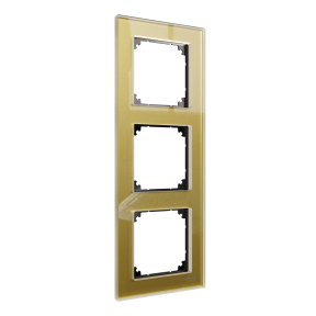 Real glass frame 3g gold M-Ele - Tütün-Grafit Üçlü dikey çerçeve-3606481463913