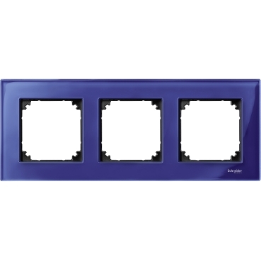 Merten Üçlü çerçeve, M-Elegance Glass, Safir mavisi-3606480179815
