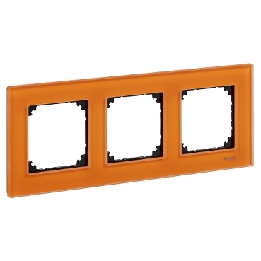 Merten Triple frame, M-Elegance Glass, Orange-3606485111476