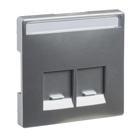 Dual Rj45 Data Socket Key Cover, Aluminum, For Artec/Antique Frames-3606485005195