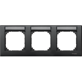 M-Plan frame, with triple labeling option, horizontal mounting, anthracite-3606485005331
