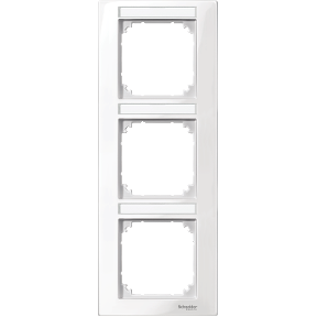 M-Plan frame, 3-fold for labeling, vertical mounting, polar white, glossy-3606485097695