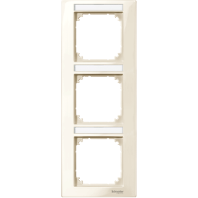 M-Plan frame, 3 for labeling, vertical mounting, white, glossy-3606480351556