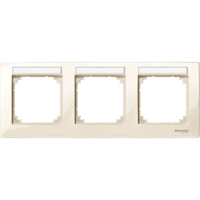 M-Plan frame, with 3-point labeling option, horizontal mounting, white, glossy-3606480351587