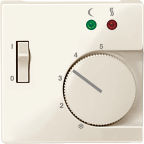 Anahtarlı zemin termostatı için merkezi plaka, beyaz, parlak, System M-3606485104409