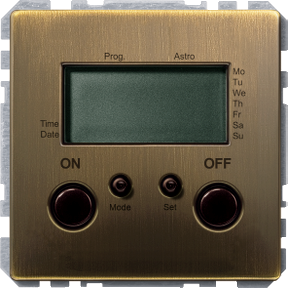 Time switch with sensor connection, Merten Artec/Trancent/Antique, vern. Antique Brass-3606485009292