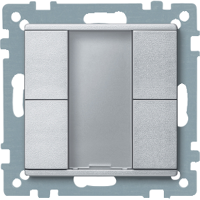 Knx Push-Button, 2-Gang Plus, Aluminum, System-M-3606485011127