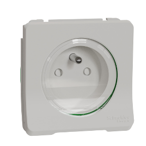 Mureva outlet w pinE screwl multi wh - Grounded Socket with Timer, childproof, System-M, Cream-3606480789571