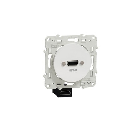 Odace Socket with HDMI connector (female-female), white-3606480708534