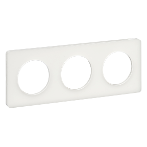 Odace - Touch - Cover Frame - 3-Way Frame H/V71 - Translucent White And White Border-3606480546143