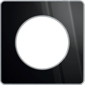 Odace - Touch - Kapak Çerçevesi - Tekli Çerçeve - Alüminyum Parlak Fum-3606480881596