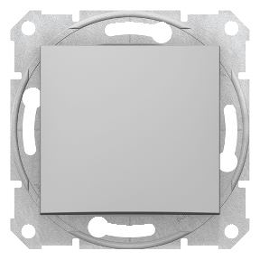 Sedna - 1Kutup Basmalı Düğme - 10Ax Çerçevesiz Alüminyum-8690495032864