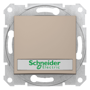 Sedna - 1 Pole Push Button - 10Ax Label, Locator Light, Frameless Titany-8690495049923