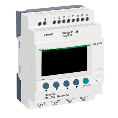 Compact Smart Relay Zelio Logic - 12 I O - 24 V AC - Clock - Display-3389110549157