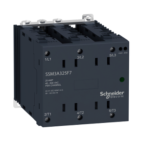 Harmony, Solid state modular relay, 25 A, DIN rail mounting, zero voltage switching, input 90…140 V AC, output 48…600 V AC-3606485441696