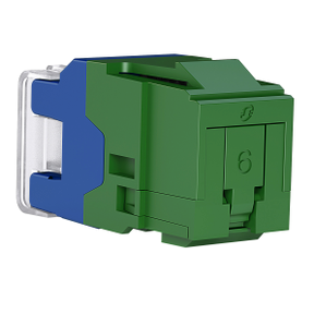 Actassi Connector - Co - Rj45, Rj-45, Keystone, Cat 6, Without Foil, Green, With Cover-3606480062292
