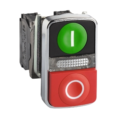 Illuminated pushbutton, green/red double header 24VAC/DC-3389119043601
