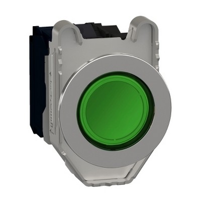 Gömülü ışıklı, yaylı butonlar LED 230 VAC Yeşil 1 NA+1 NK-3606489580681