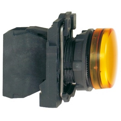 24V entegre LED'li turuncu sinyal lambası Ø22 düz lens-3389110903799
