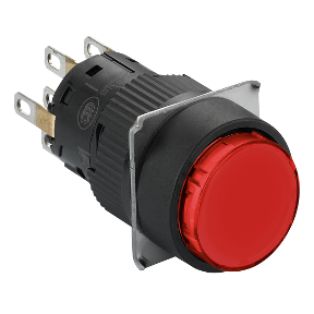Red Illuminated Button Ø 16 - Flush Mounted Spring Return - 24 V - 2Ak-3389110625103