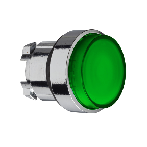 Entegre Led İçin Yeşil Çıkık Işıklı Basmalı Düğme Başlığı Ø22 İtme-İtme-3389110890389