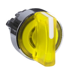 Harmony Xb4, Illuminated Selector Switch Head, Metal, Yellow, Ø22, Integrated Led, 2 Positions, Stand-in-Place-3606481206183