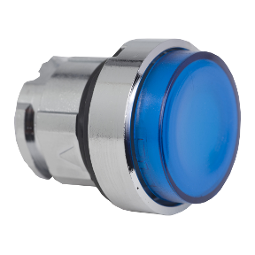 Blue Projecting Lighted Push Button Head For Integrated Led Ø22 Spring Return-3389110889888