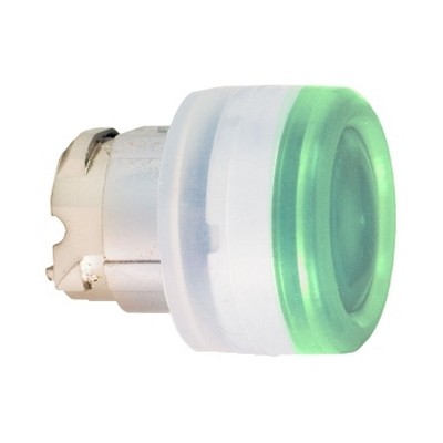 Green Recessed Illuminated Push Button Head For Integrated Led Ø22 Spring Return-3389110892796