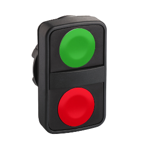 Yeşil Sıva Altı/Kırmızı Sıva Altı Çift Başlıklı Basmalı Düğme Ø22 İşaretsiz-3389110904796