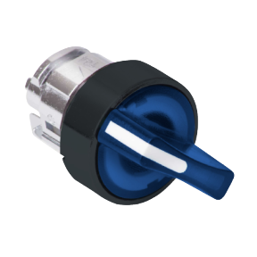 Blue Illuminated Latch Button Head Ø22 3-Position Fixed-3389110906141