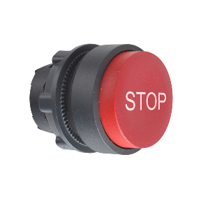 Kırmızı Çıkık Basmalı Düğme Başlığı Ø22 Yaylı Dönüş "Stop"-3389110906486