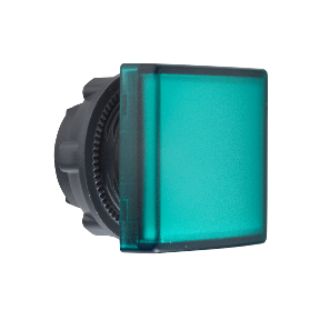 Square Green Pilot Light Head For Integrated Led Ø22 Flat Lens-3389110934731