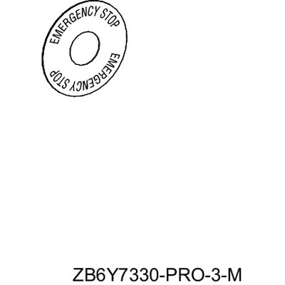 Acil durdurma butonu için işaretli yazı Ø45 - ACİL DURDURMA-3389110071597