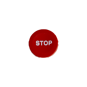 Circular Non-Illuminated Push Button For Ø16 Red Cap With Stop Mark-3389110895421