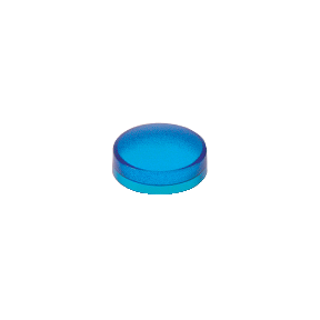 Ba9S Ampullü Dairesel Işıklı Basmalı Düğme Ø22 İçin Mavi Düz Lens-3389110100655