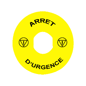 Acil Durdurma İçin İşaretli Yazı Ø60-Arret D'Urgence/Logo Iso13850-3389110099263