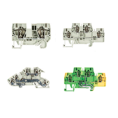 Wieland-4 mm 4-Layer Motor Terminal Block - Top Layer Grounded